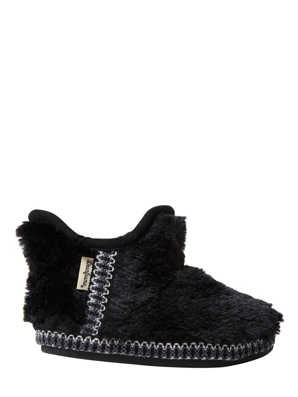 Dearfoams Kid S Girls Charlotte Fuzzy Bootie Slipper